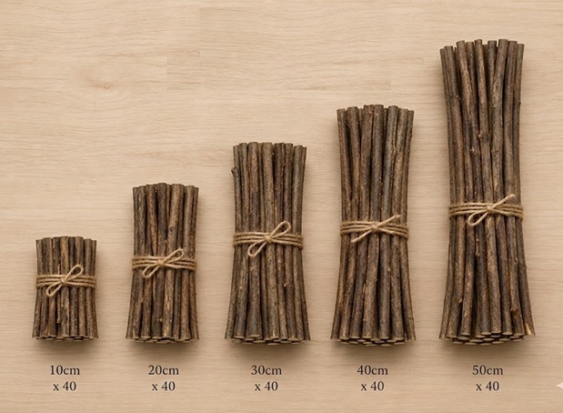 200 Organic Natural Craft Sticks 10-50cm | Rustic Woodland Twigs for Fairy Houses, Wreath Making, Floristry, DIY Crafts & Nature Projects